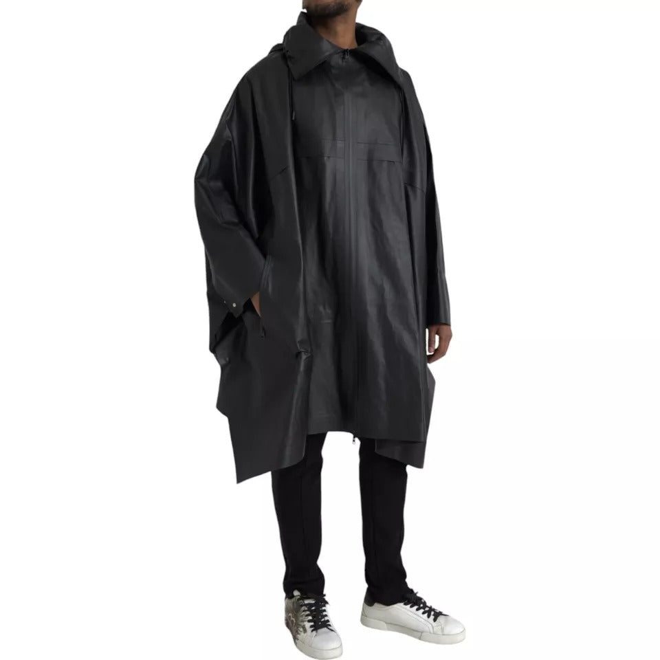 Luxury Bottega Veneta  Leather Hooded Men Trenchcoat Men's Jacket