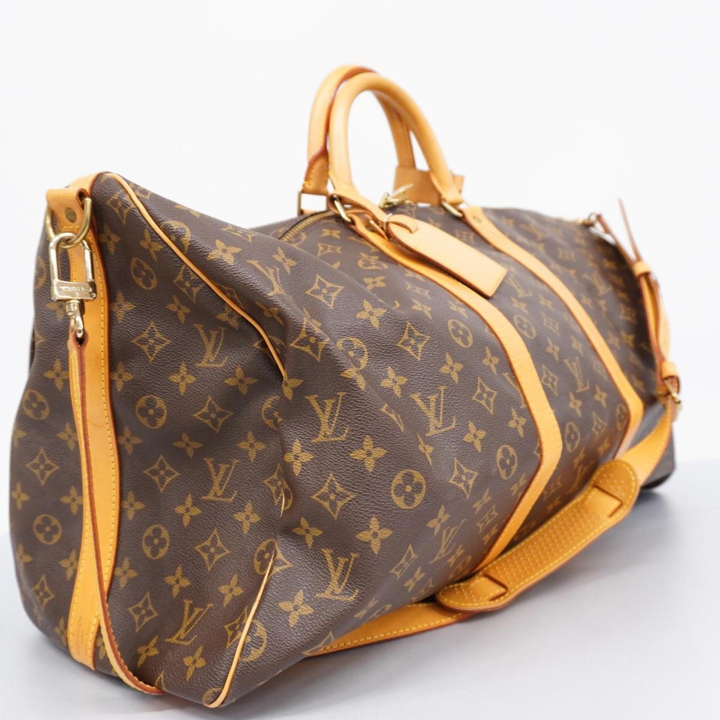 Louis Vuitton Keepall Bandouliere 55  Canvas Travel Bag ()