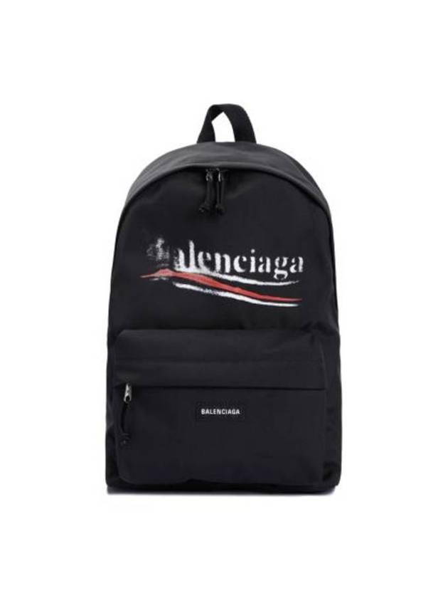 Luxury Balenciaga Explorer Logo Backpack Black