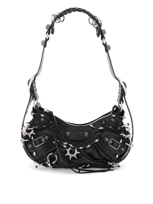 Luxury Balenciaga Le Cargol XS Metal Detail Shoulder Bag Black