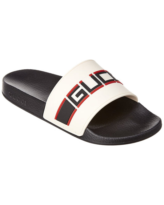 Luxury Gucci Trending 2025 Logo Stripe Rubber Slide