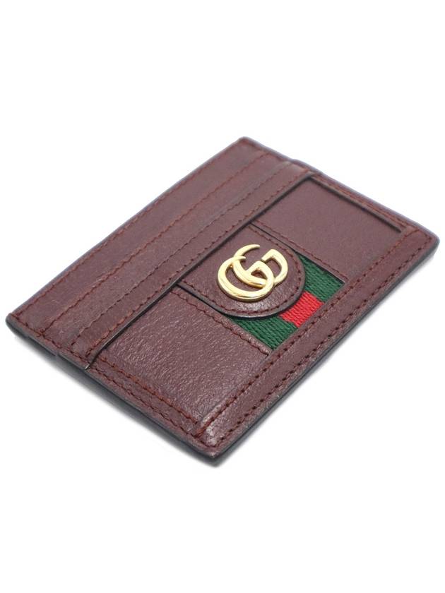 Luxury Gucci Trending 2025 Luxury Gucci Trending 2025 523159 Burgundy Leather WEB Ophidia Card Case Wallet