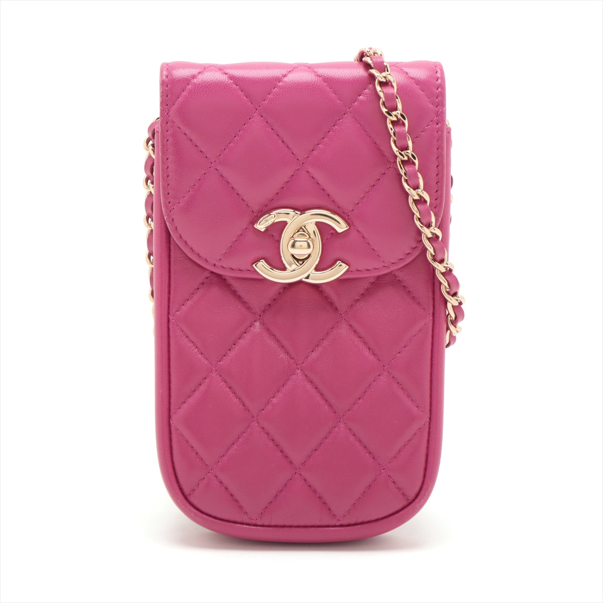 Chanel Lambskin  Ramsay Chain Shoulder Bag Rose G  28th