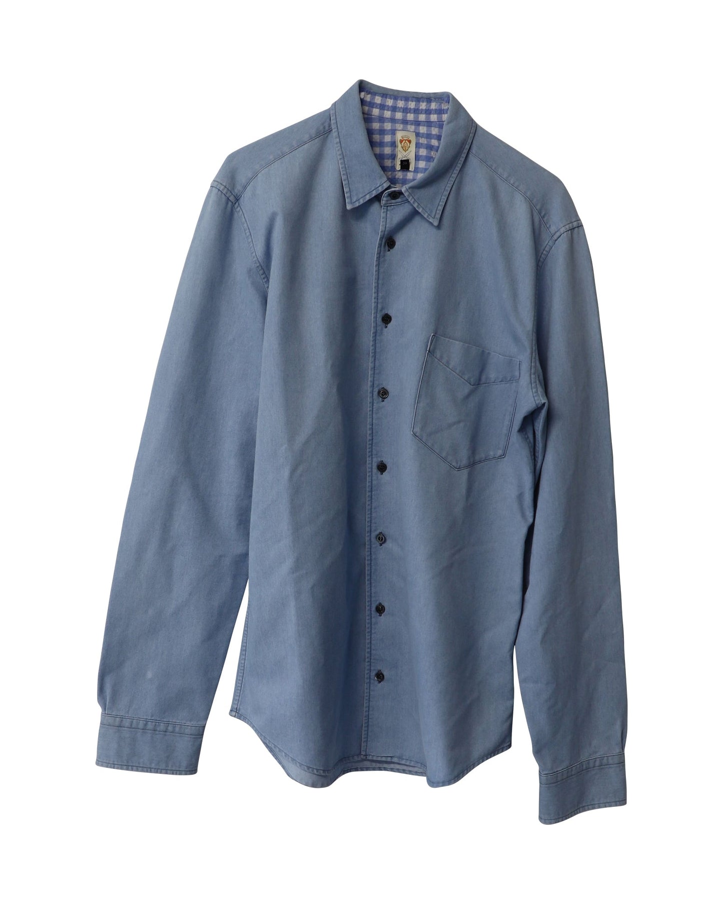 Luxury Gucci Trending 2025 Button-Down Shirt in Light Blue Cotton