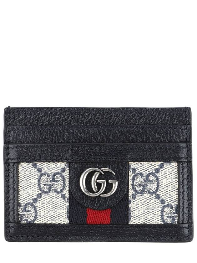 Luxury Gucci Trending 2025 Ophidia GG 2-stage Card Wallet Navy