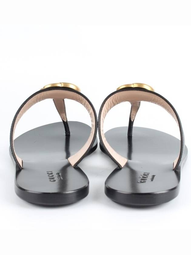 Luxury Gucci Trending 2025 Marmont logo leather flip flop sandals 36 230