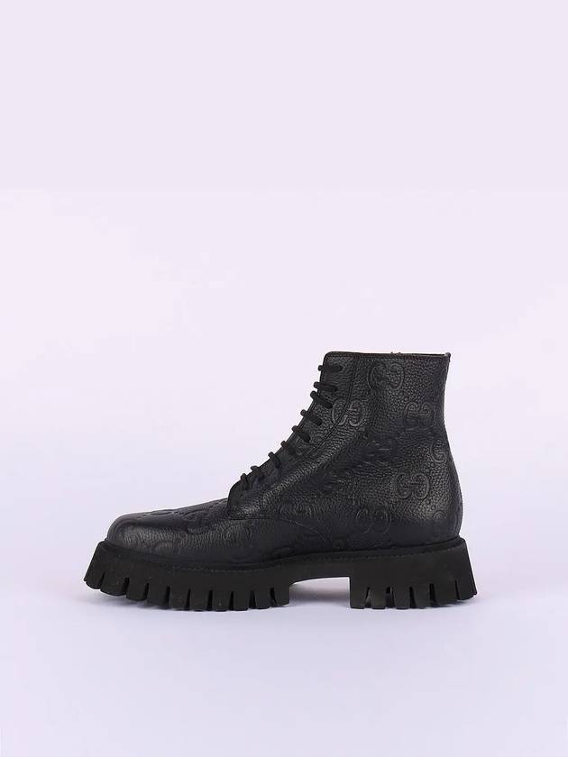 Luxury Gucci Trending 2025 GG Supreme Leather Ankle Boots Black