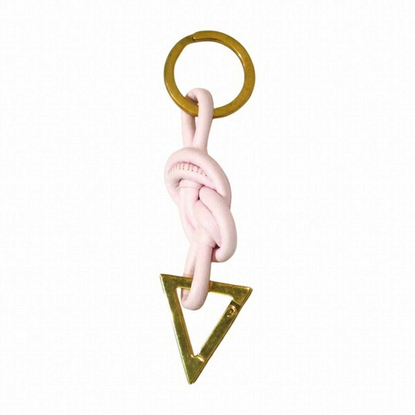 Luxury Bottega Veneta  pink Leather Metal Keyring ()