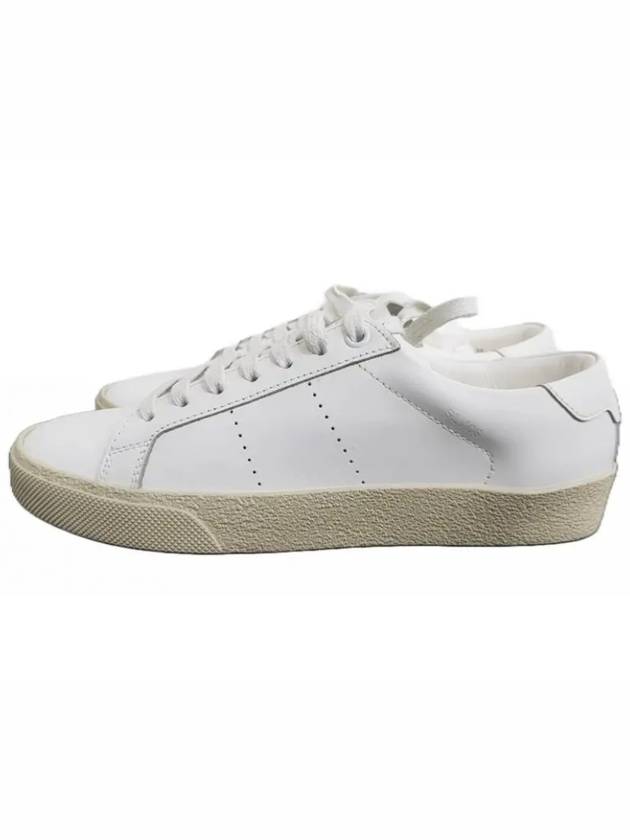 Luxury Saint Laurent Classic Leather Low Top Sneakers White