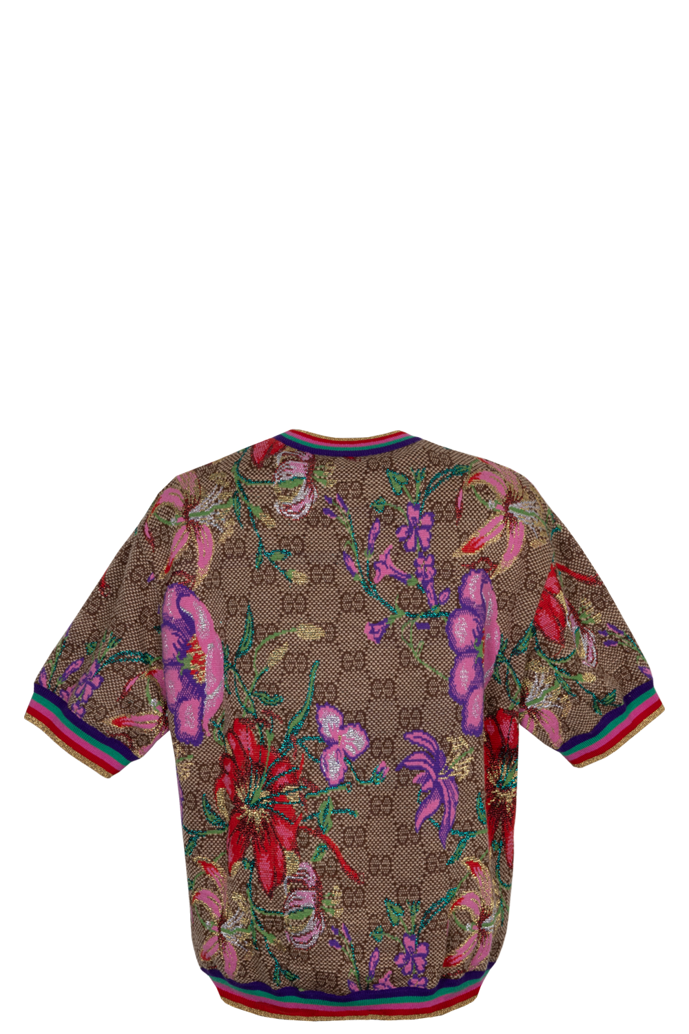 Luxury Gucci Trending 2025 Floral GG Knit Brown Multicolor