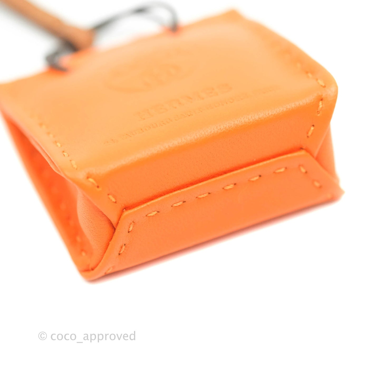 Hermès Orange Shopping Bag Charm