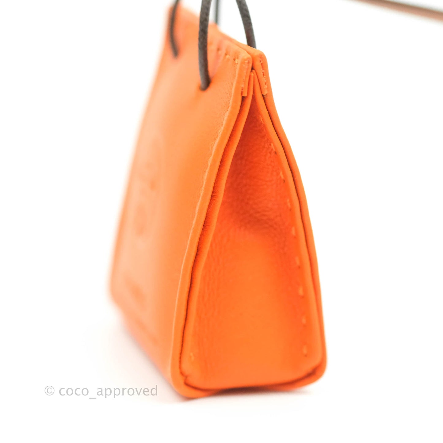 Hermès Orange Shopping Bag Charm