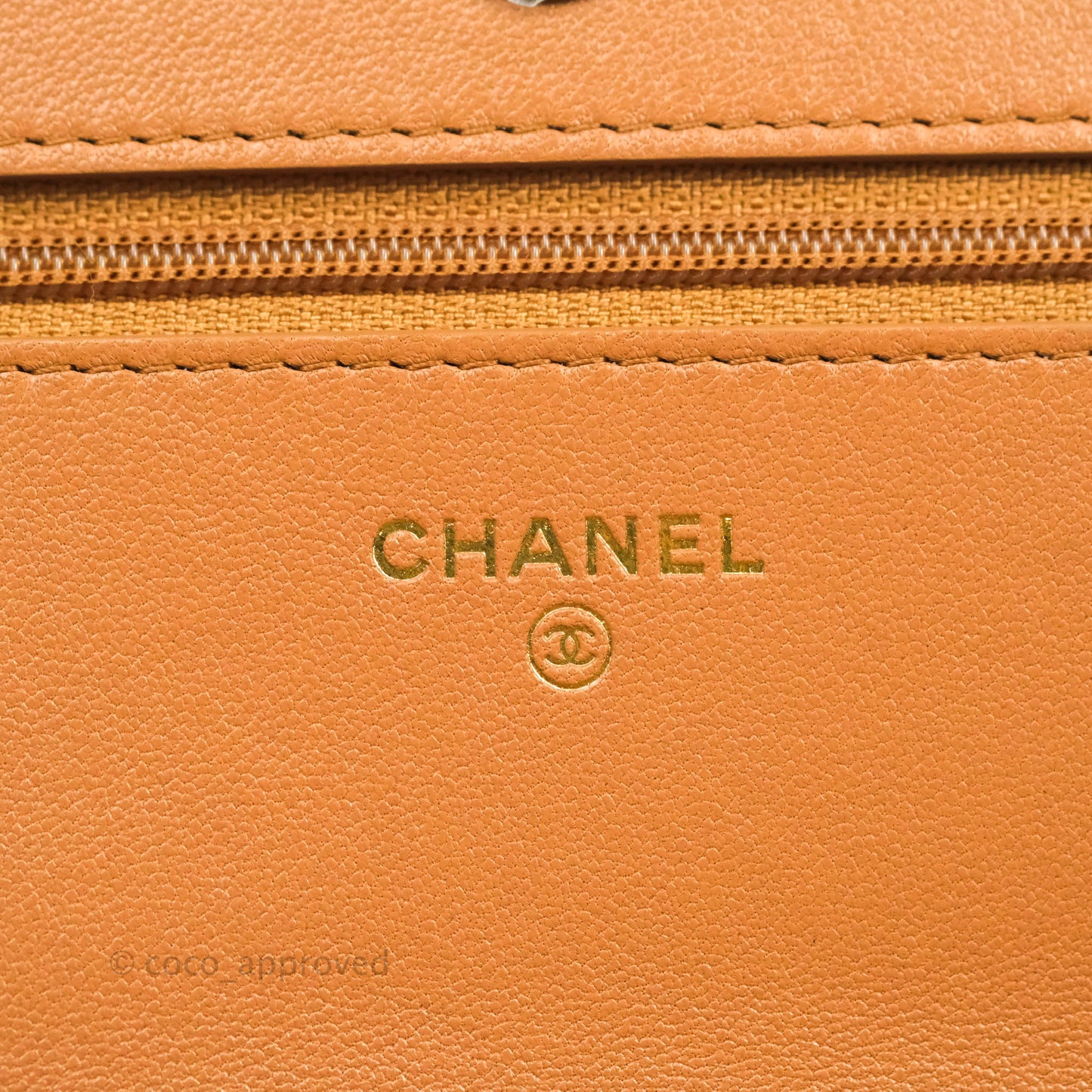 Chanel 19 Wallet on Chain WOC Dark Beige Caramel Lambskin Mixed Hardware 21K