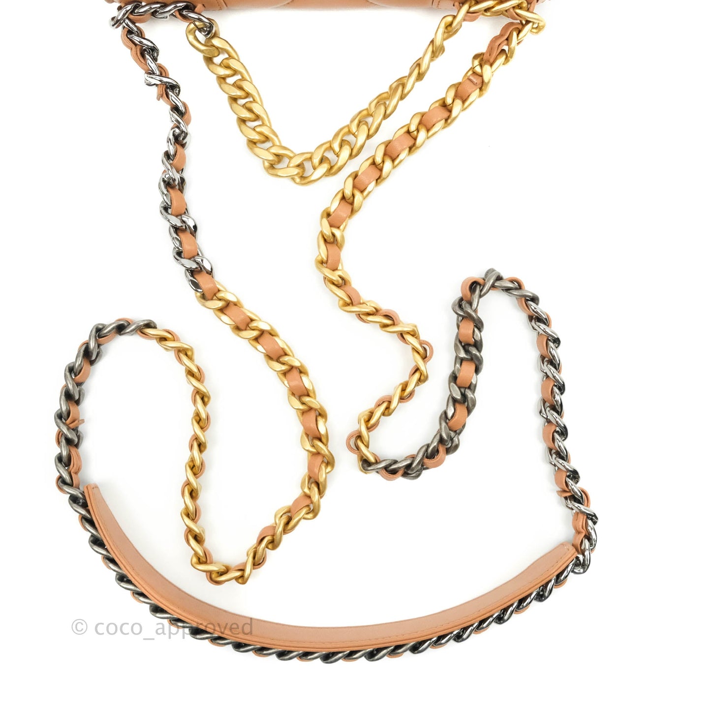 Chanel 19 Wallet on Chain WOC Dark Beige Caramel Lambskin Mixed Hardware 21K