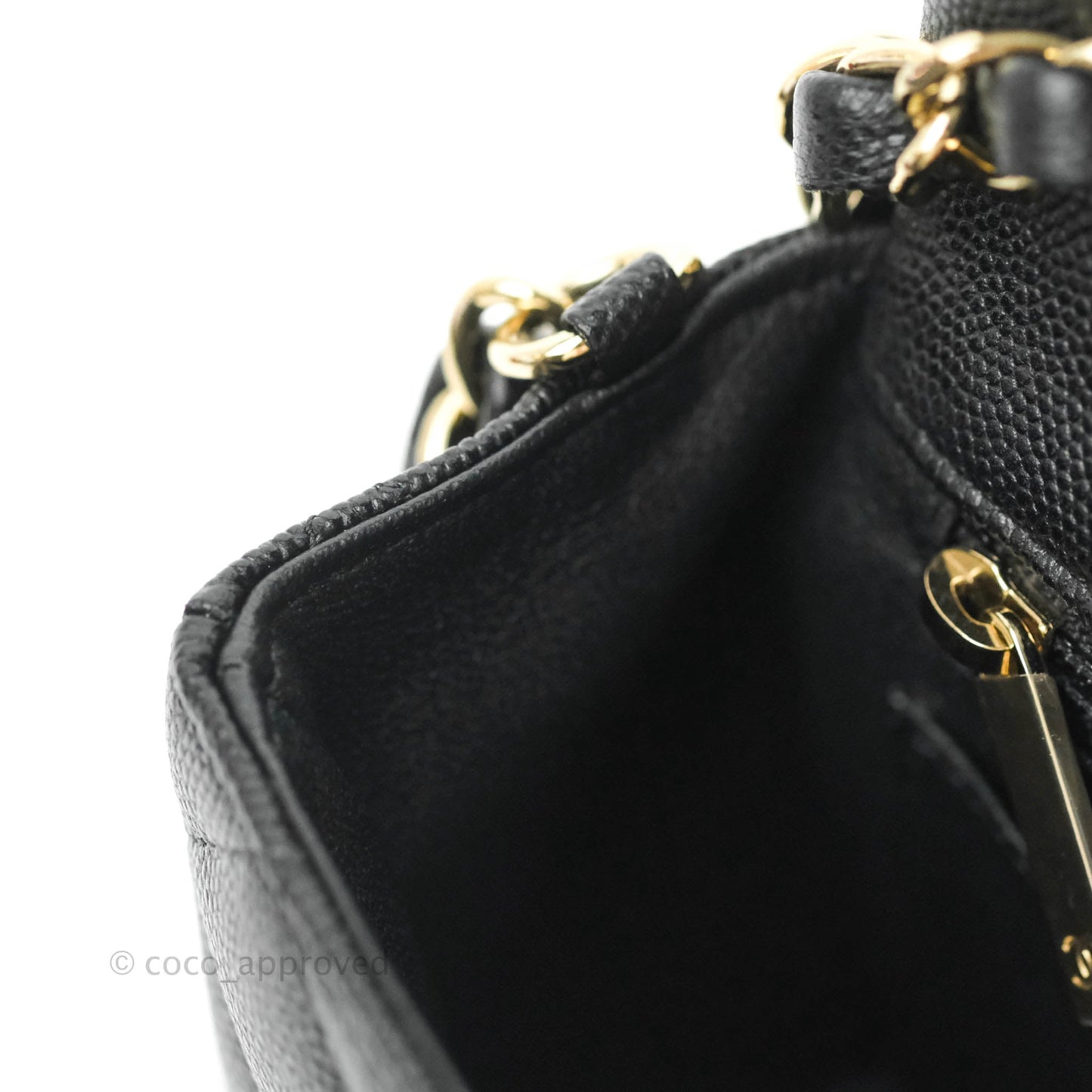 Chanel Quilted Mini Rectangular Black Caviar Gold Hardware 18B