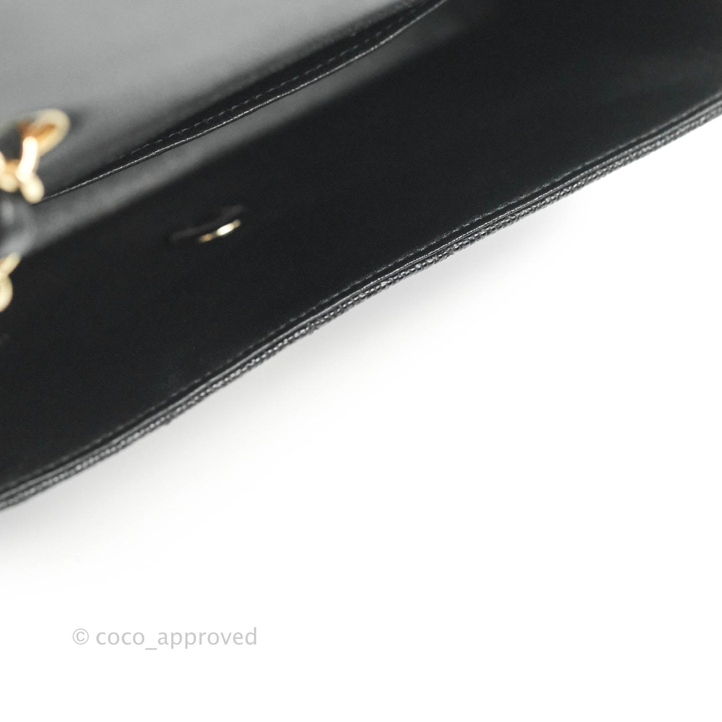 Chanel Quilted Mini Rectangular Black Caviar Gold Hardware 18B