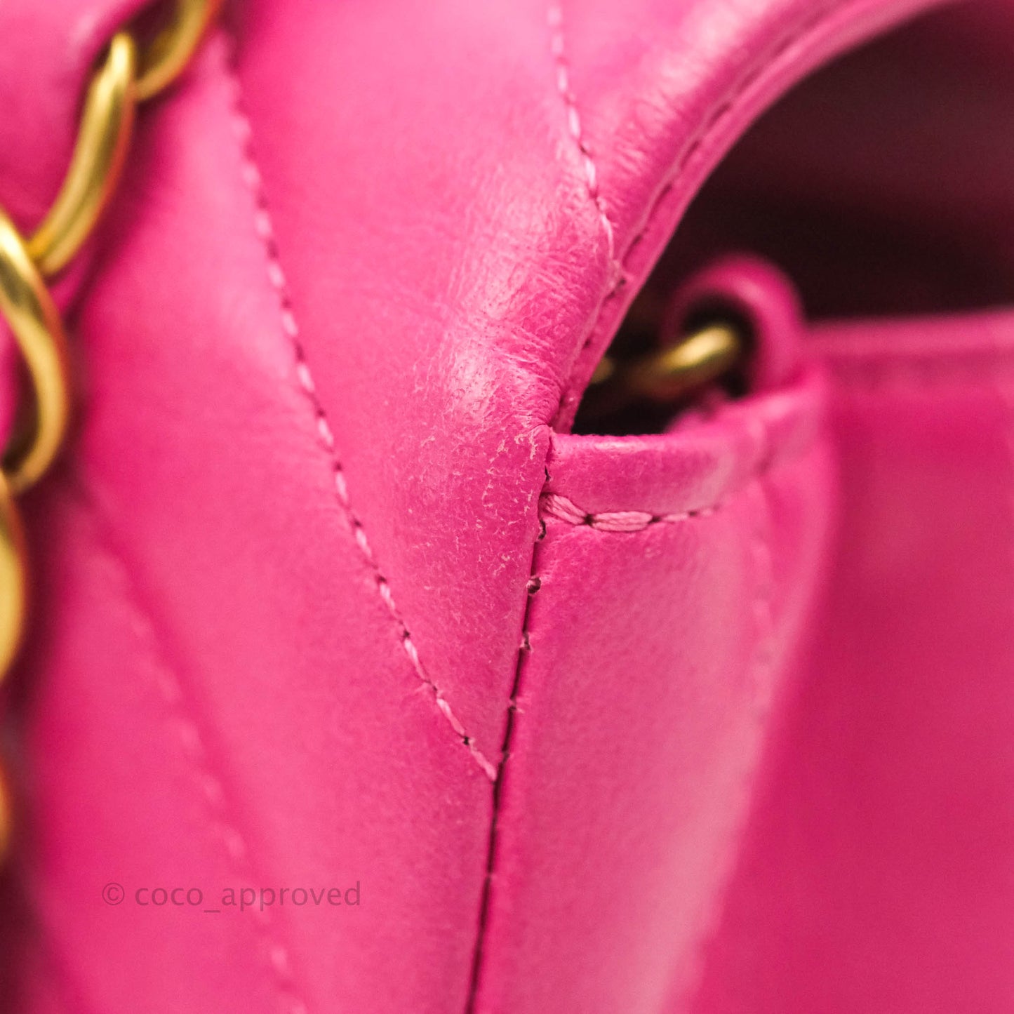Chanel Chevron Mini Rectangular Flap Pink Lambskin Gold Hardware