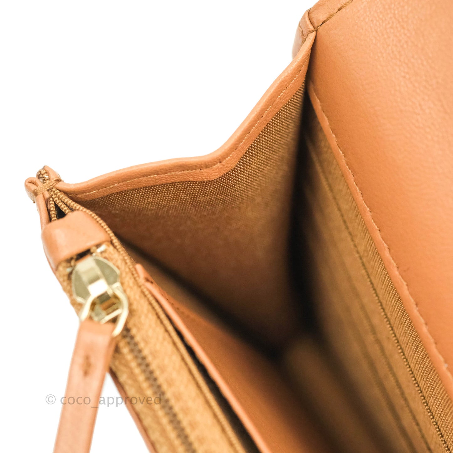 Chanel 19 Wallet on Chain WOC Dark Beige Caramel Lambskin Mixed Hardware 21K