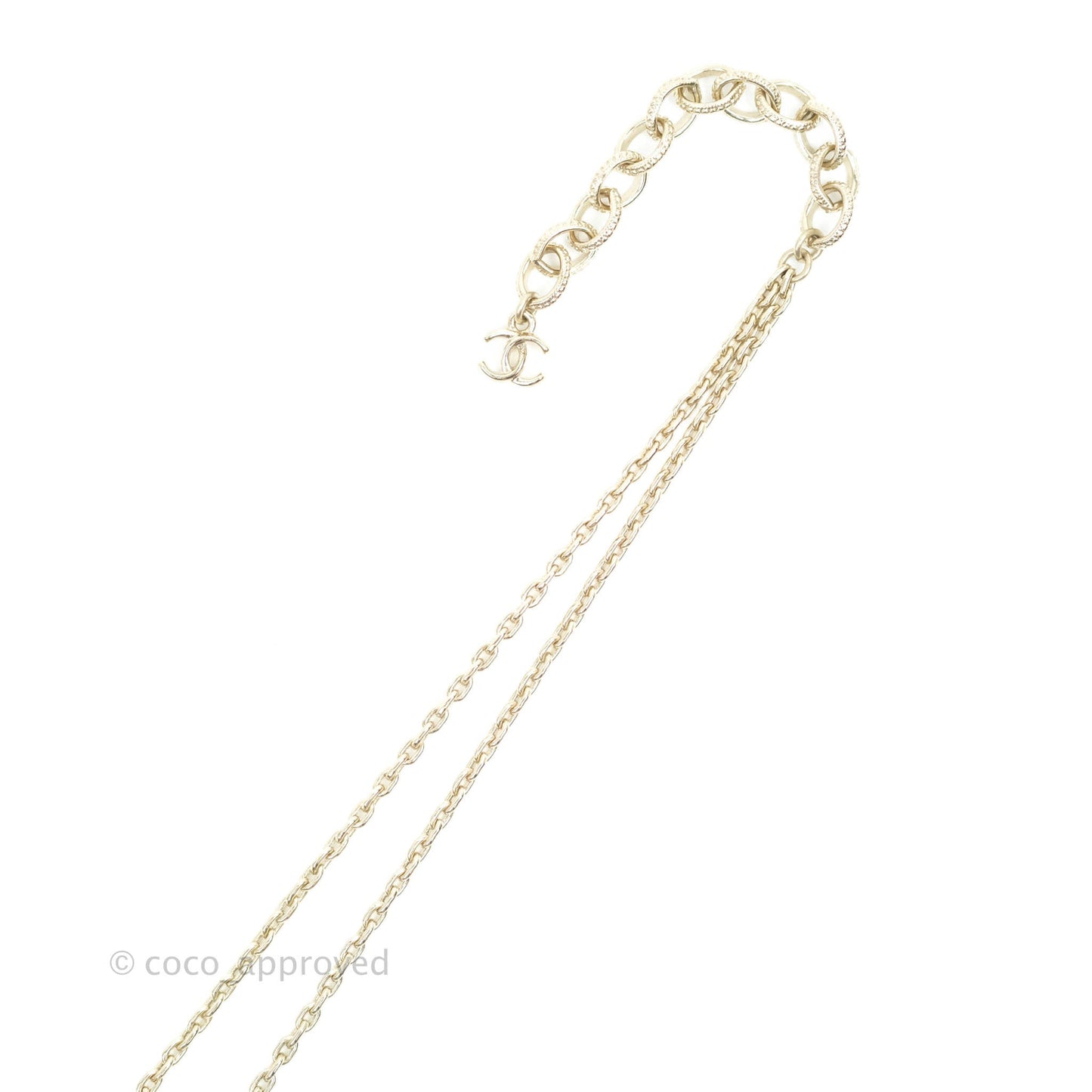Chanel CC Crystal Choker/Necklace Gold Tone 21A
