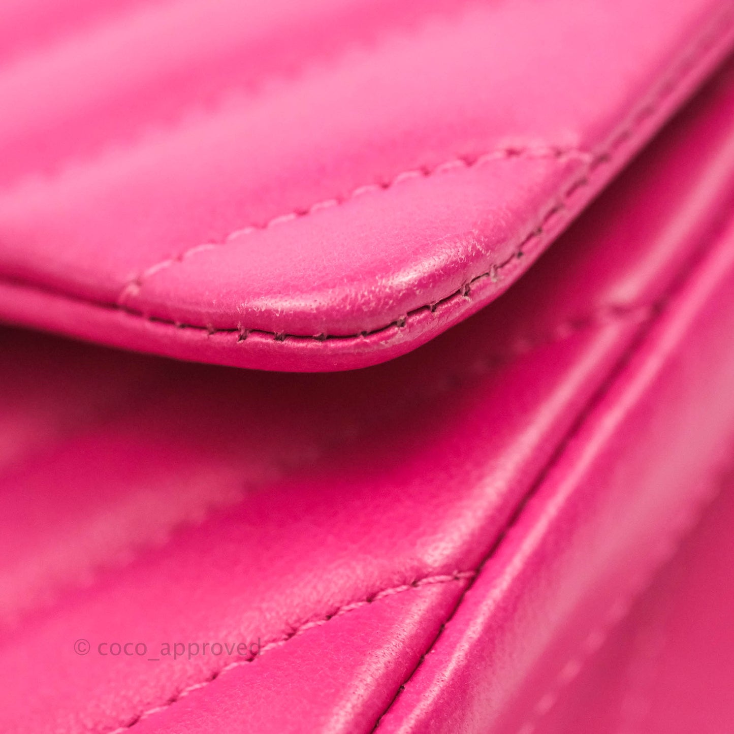 Chanel Chevron Mini Rectangular Flap Pink Lambskin Gold Hardware