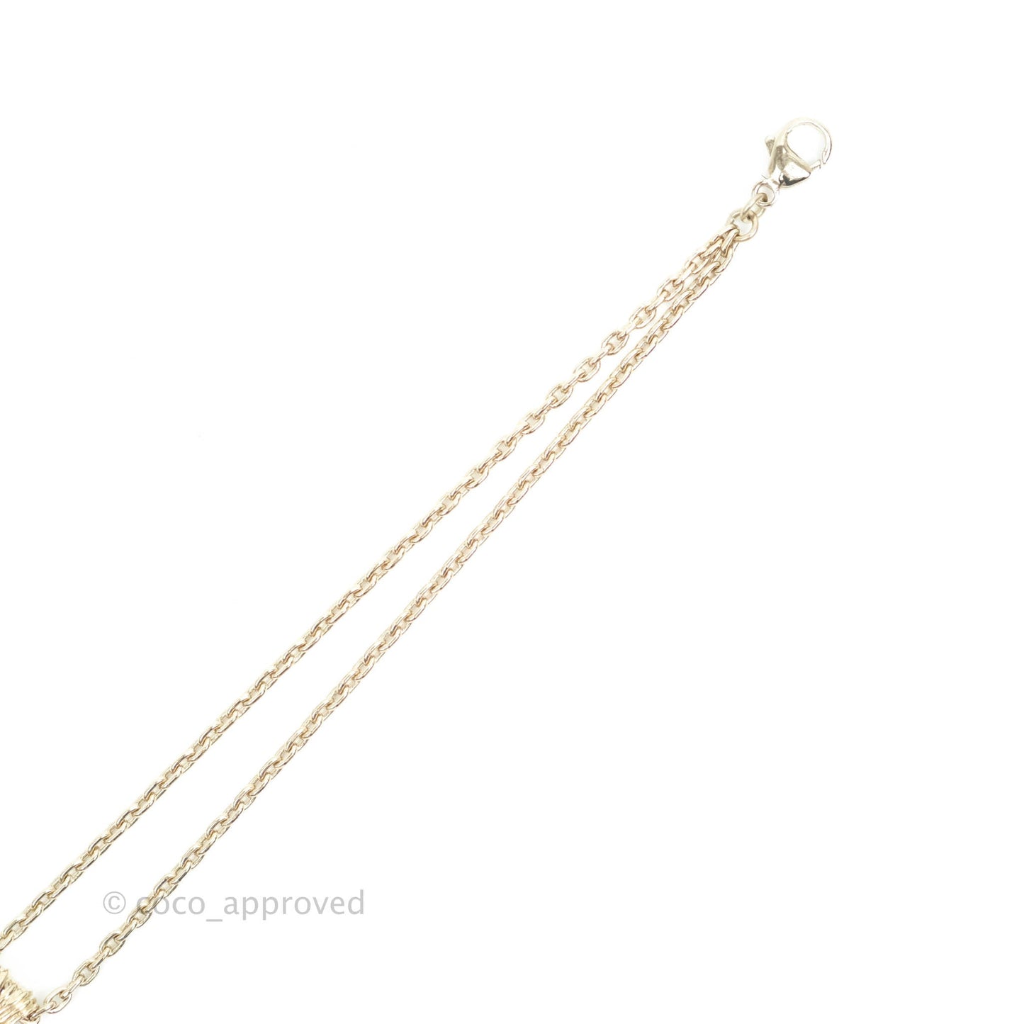 Chanel CC Crystal Choker/Necklace Gold Tone 21A