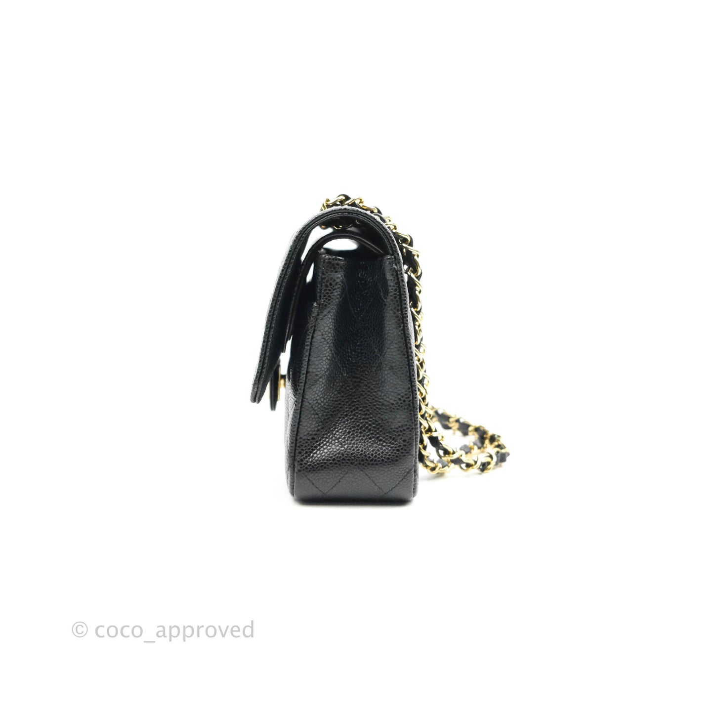 Chanel Classic M/L Medium Double Flap Black Caviar Gold Hardware