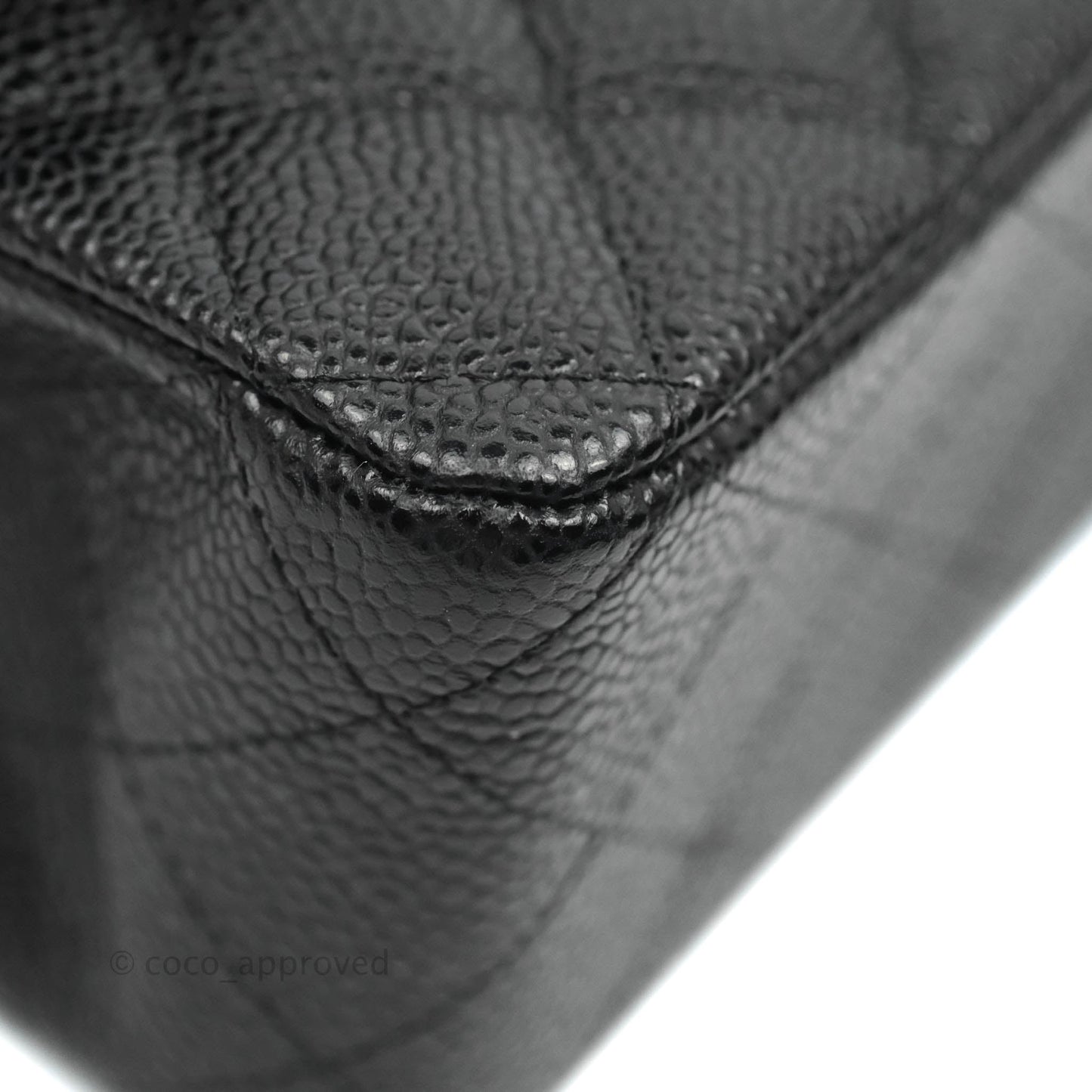 Chanel Classic M/L Medium Double Flap Black Caviar Gold Hardware