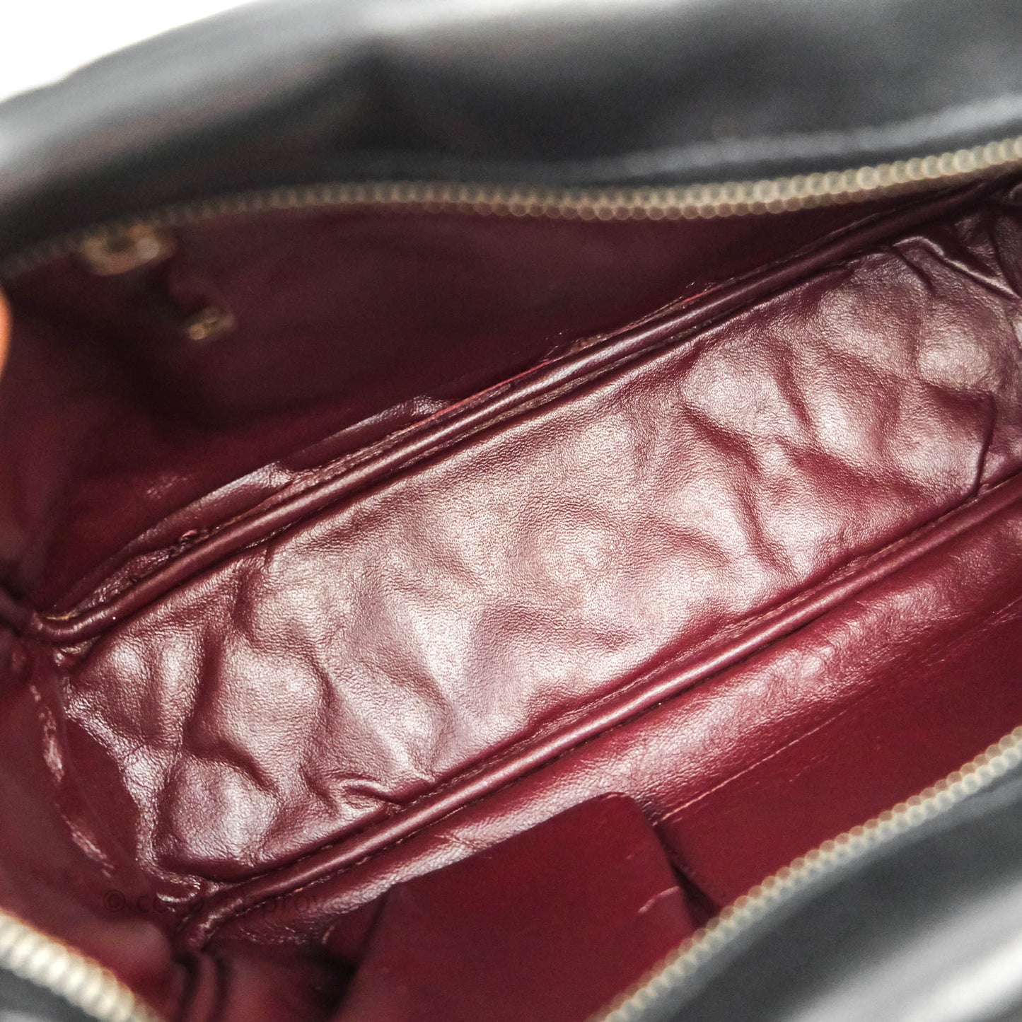 Chanel Quilted Camera Case Bag Black Lambskin Silver Hardware