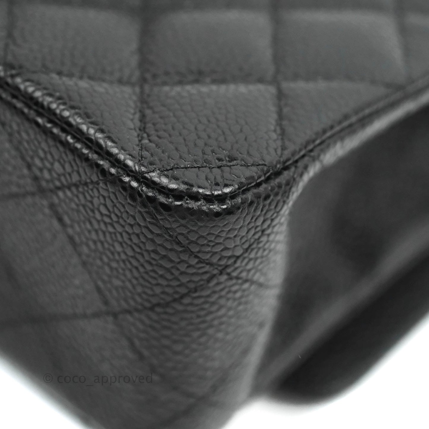 Chanel Classic M/L Medium Double Flap Black Caviar Gold Hardware