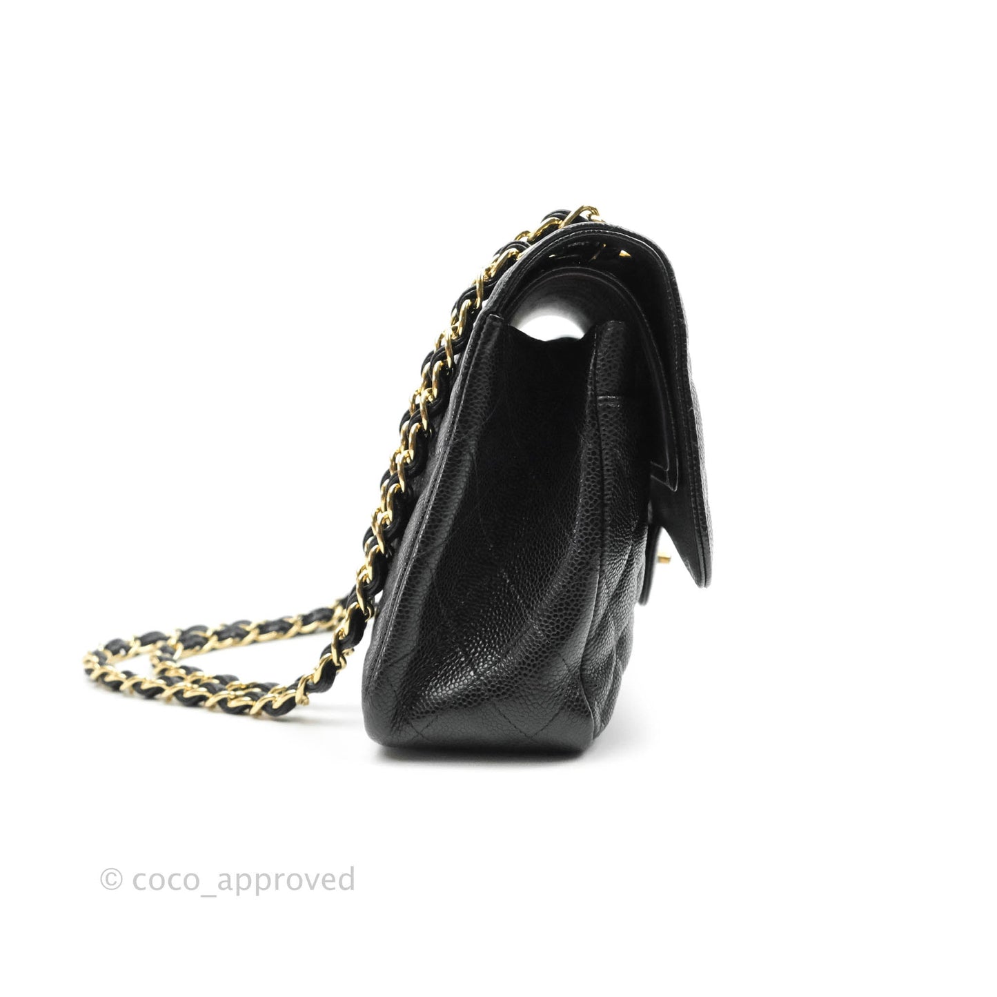 Chanel Jumbo Double Flap Black Caviar Gold Hardware⁣⁣