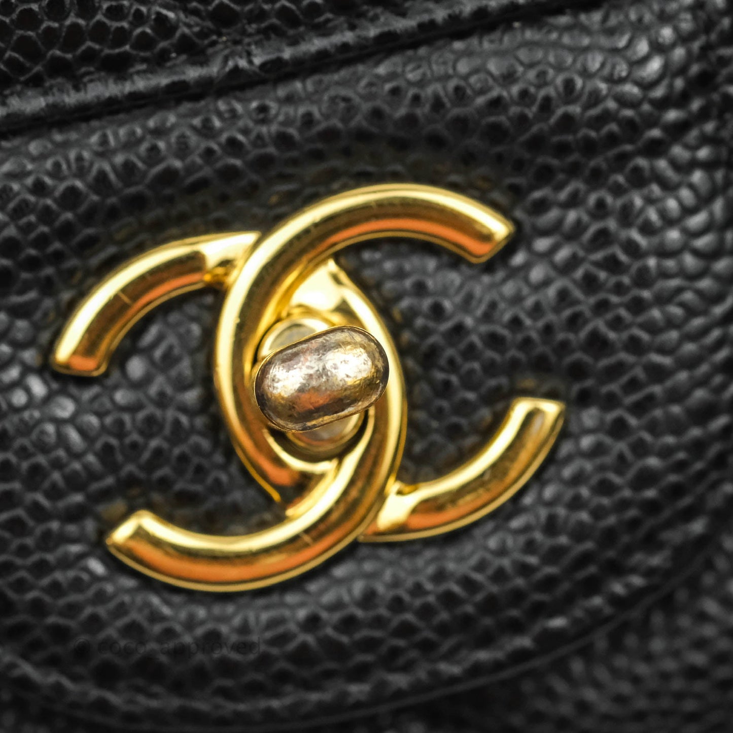 Chanel Jumbo Double Flap Black Caviar Gold Hardware⁣⁣
