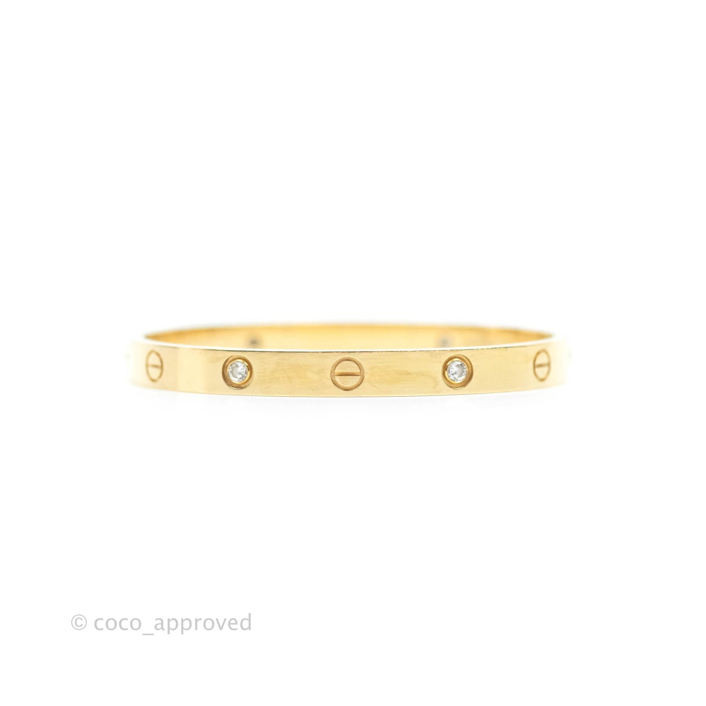 Cartier Love Bracelet 4 Diamond Yellow Gold