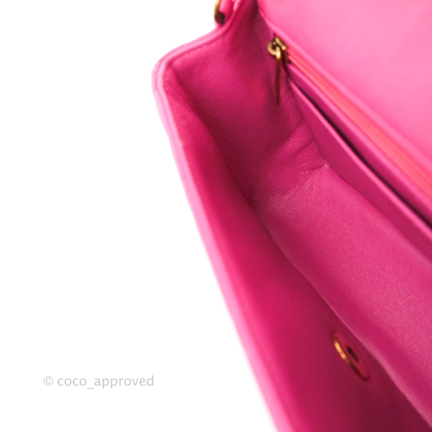 Chanel Chevron Mini Rectangular Flap Pink Lambskin Gold Hardware