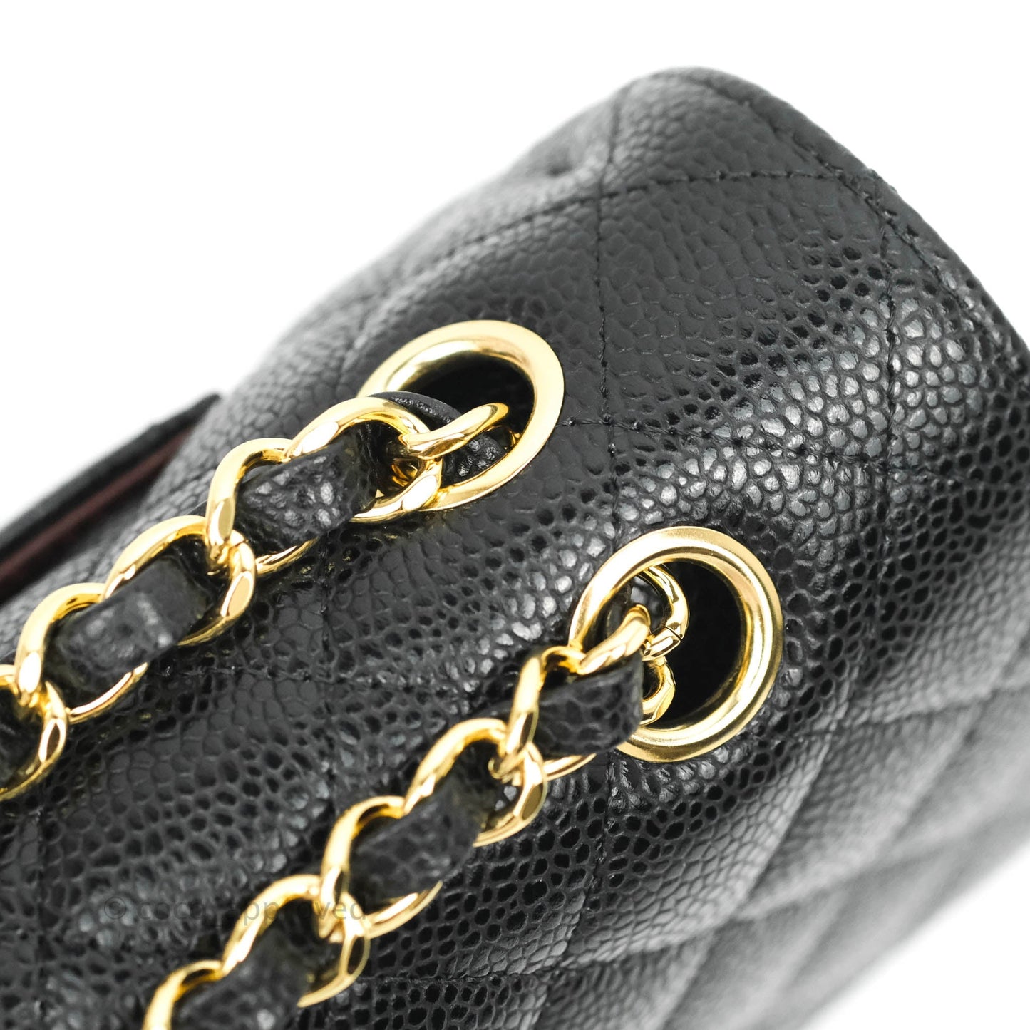 Chanel Classic M/L Medium Double Flap Black Caviar Gold Hardware