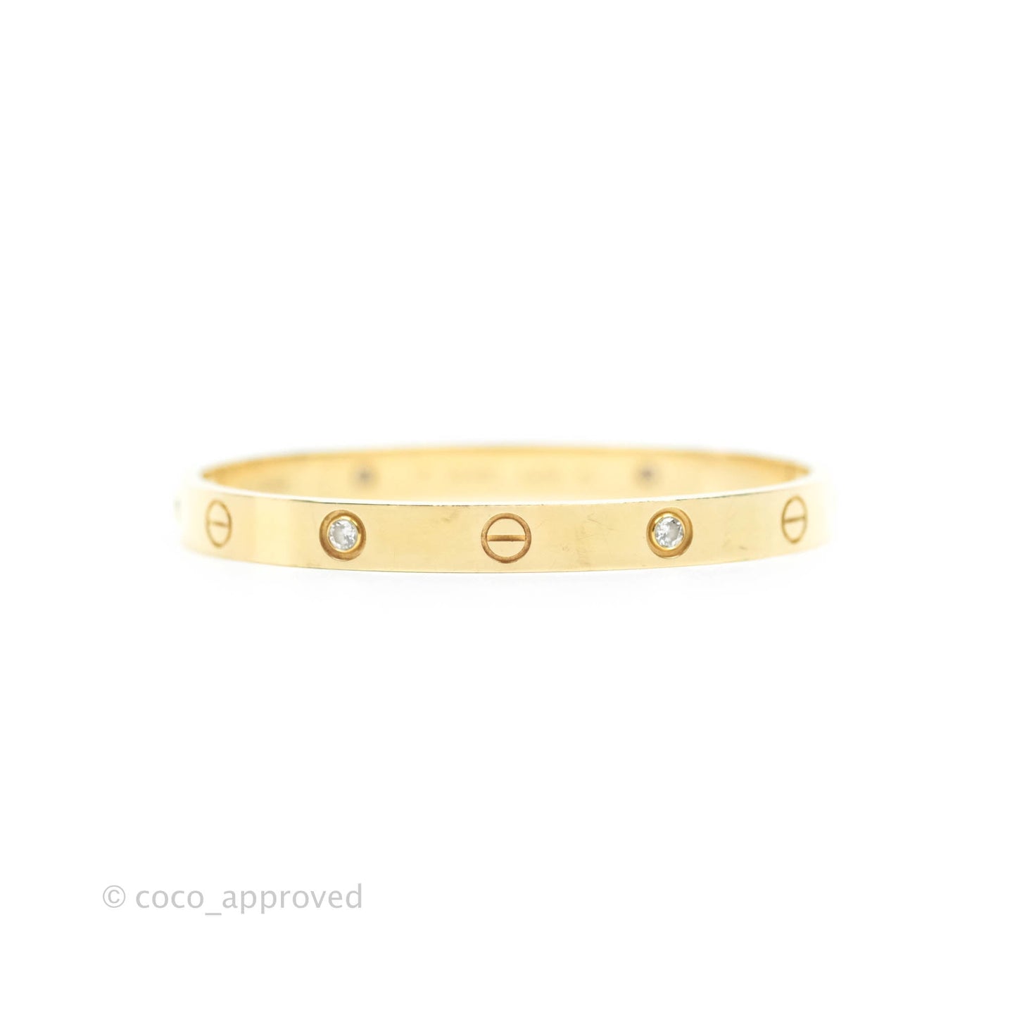 Cartier Love Bracelet 4 Diamond Yellow Gold