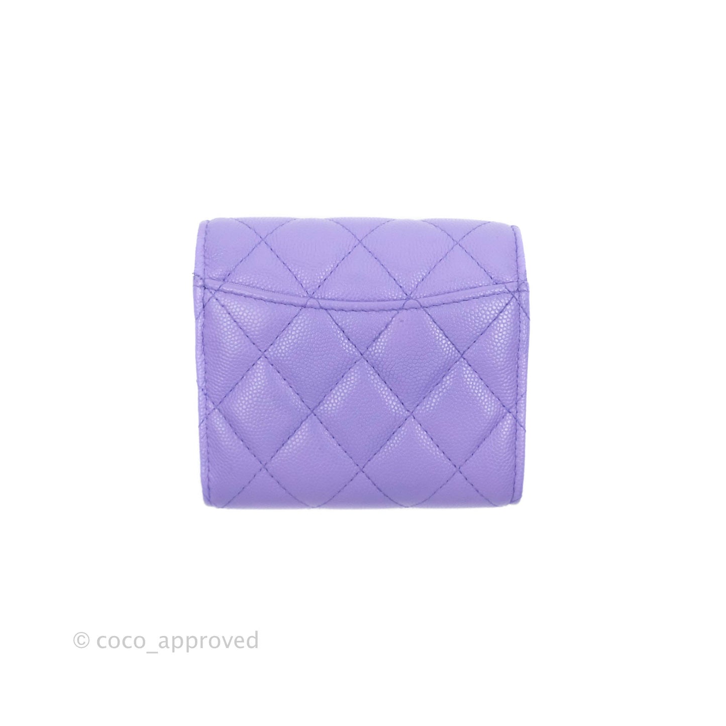 Chanel Classic Flap Wallet Purple Caviar Gold Hardware⁣ 20S