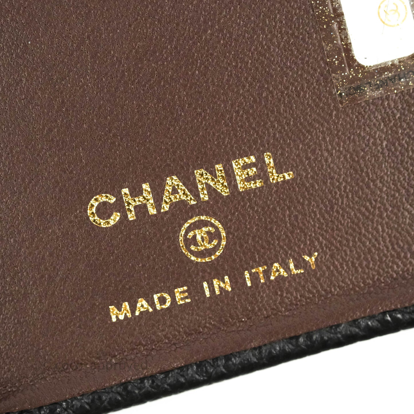 Chanel Quilted iPhone X Phone Case Black Caviar Gold Hardware
