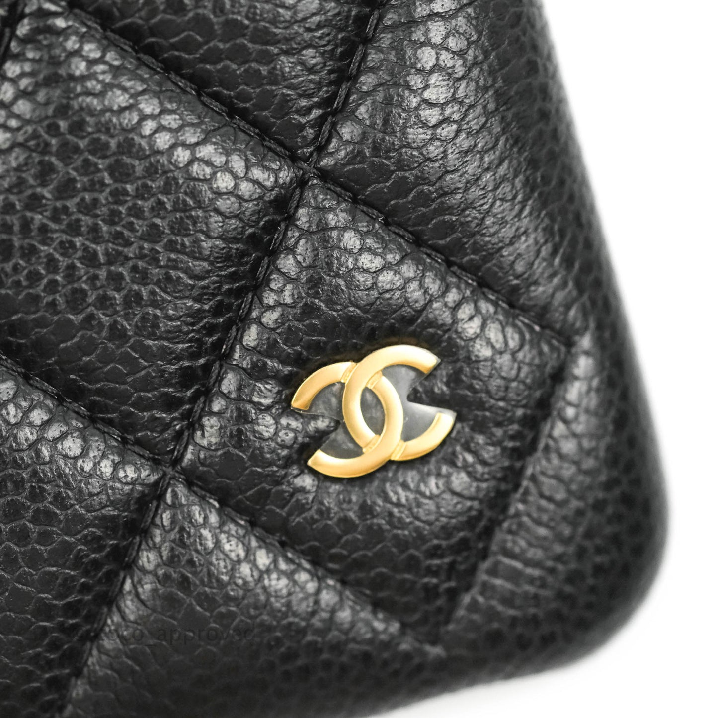 Chanel Quilted iPhone X Phone Case Black Caviar Gold Hardware