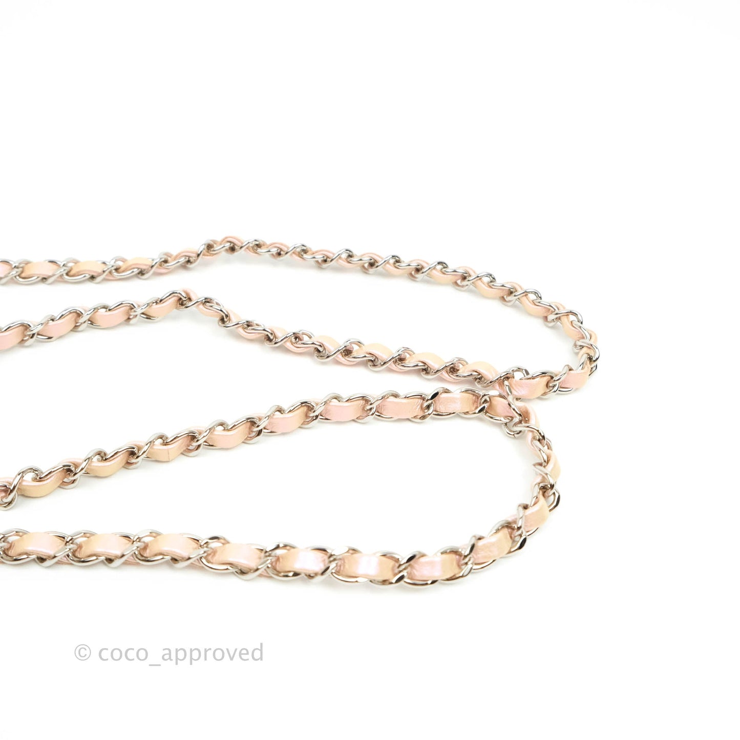 Chanel Quilted Mini Rectangular Iridescent Pink Calfskin Silver Hardware