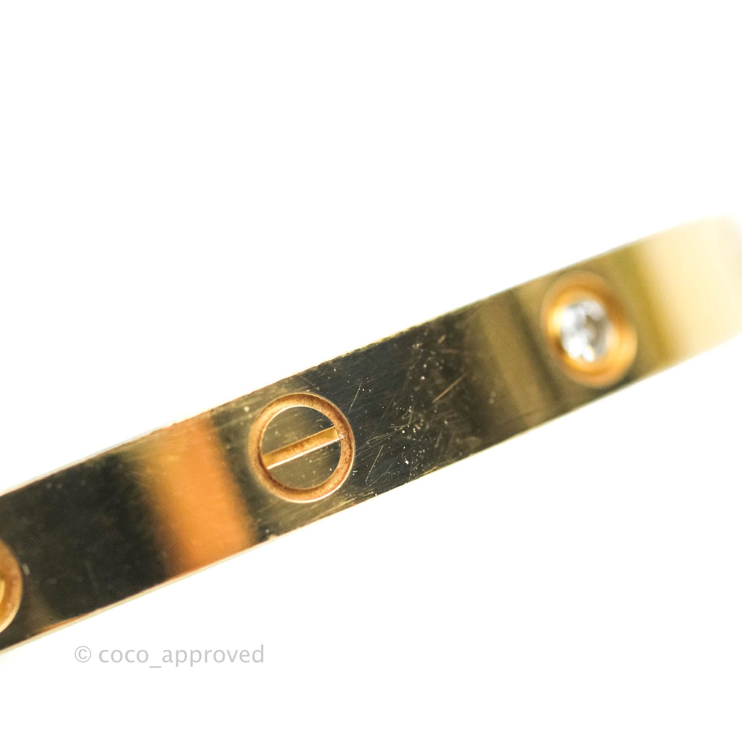 Cartier Love Bracelet 4 Diamond Yellow Gold