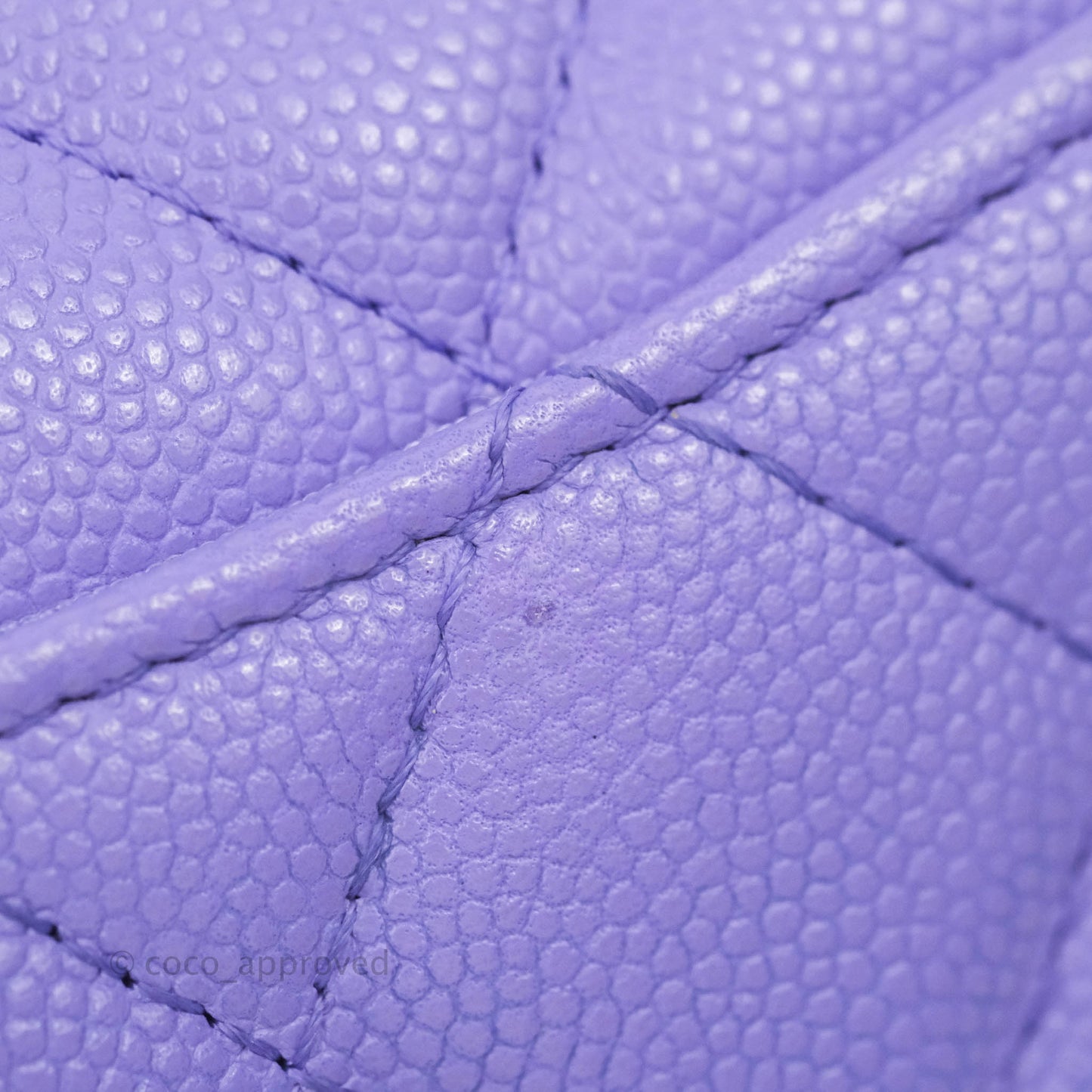 Chanel Classic Flap Wallet Purple Caviar Gold Hardware⁣ 20S