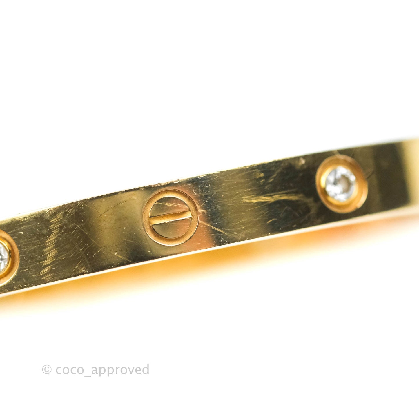 Cartier Love Bracelet 4 Diamond Yellow Gold