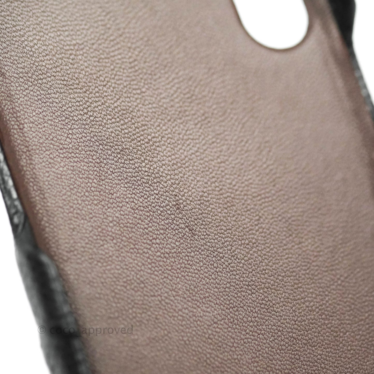 Chanel Quilted iPhone X Phone Case Black Caviar Gold Hardware