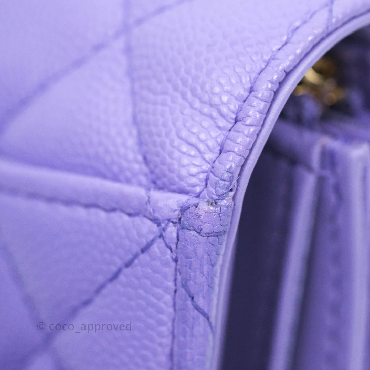 Chanel Classic Flap Wallet Purple Caviar Gold Hardware⁣ 20S