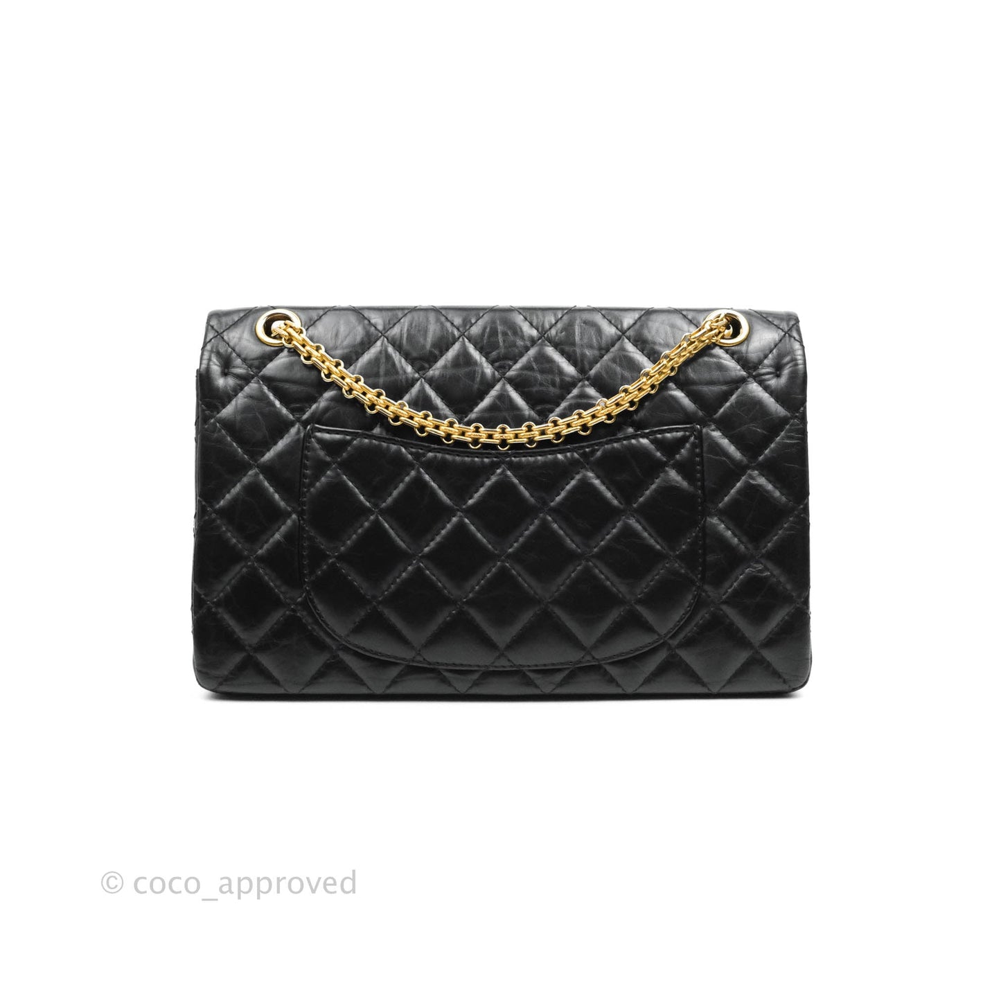 Chanel Reissue 226 Quilted Aged Calfskin Black Aged Gold Hardware