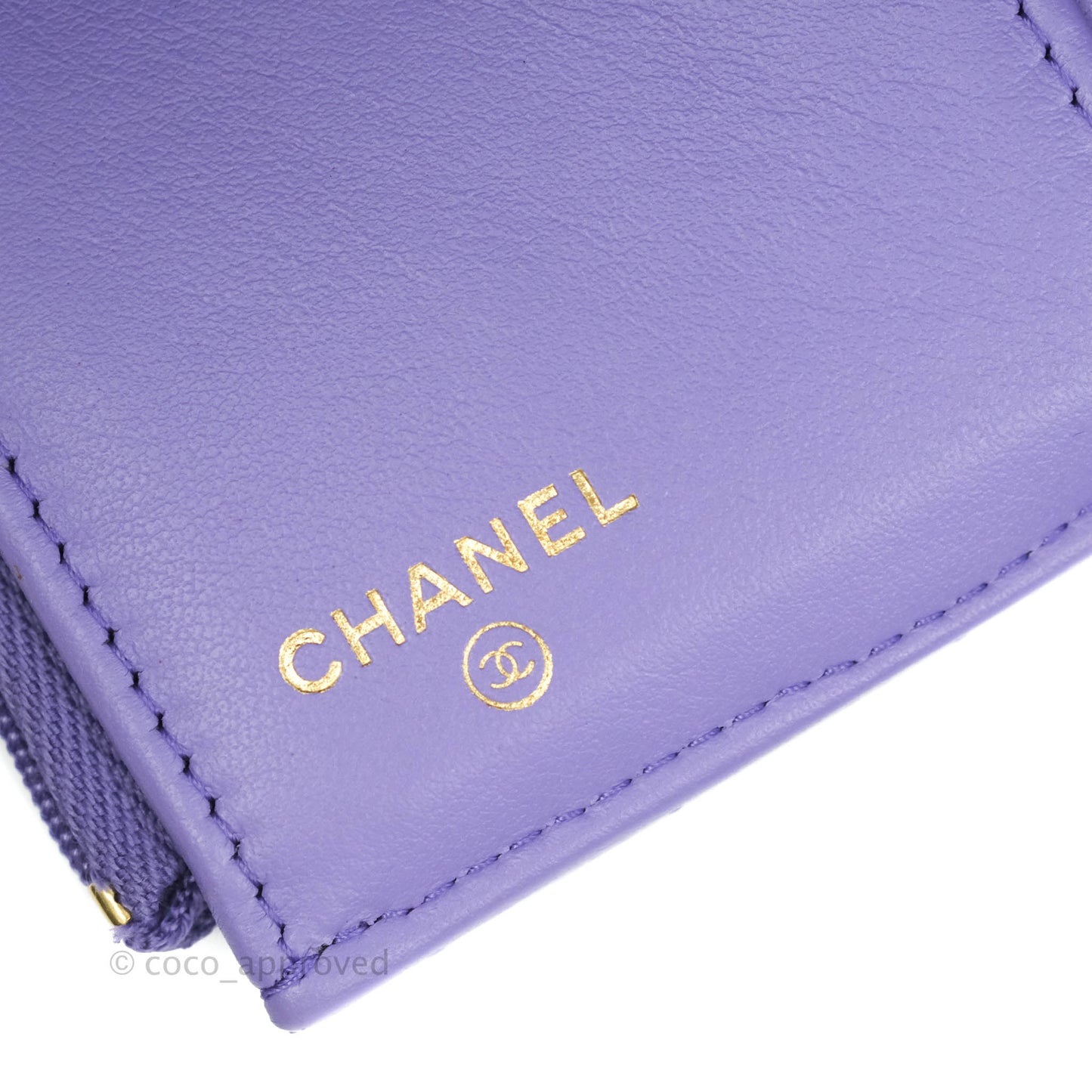 Chanel Classic Flap Wallet Purple Caviar Gold Hardware⁣ 20S
