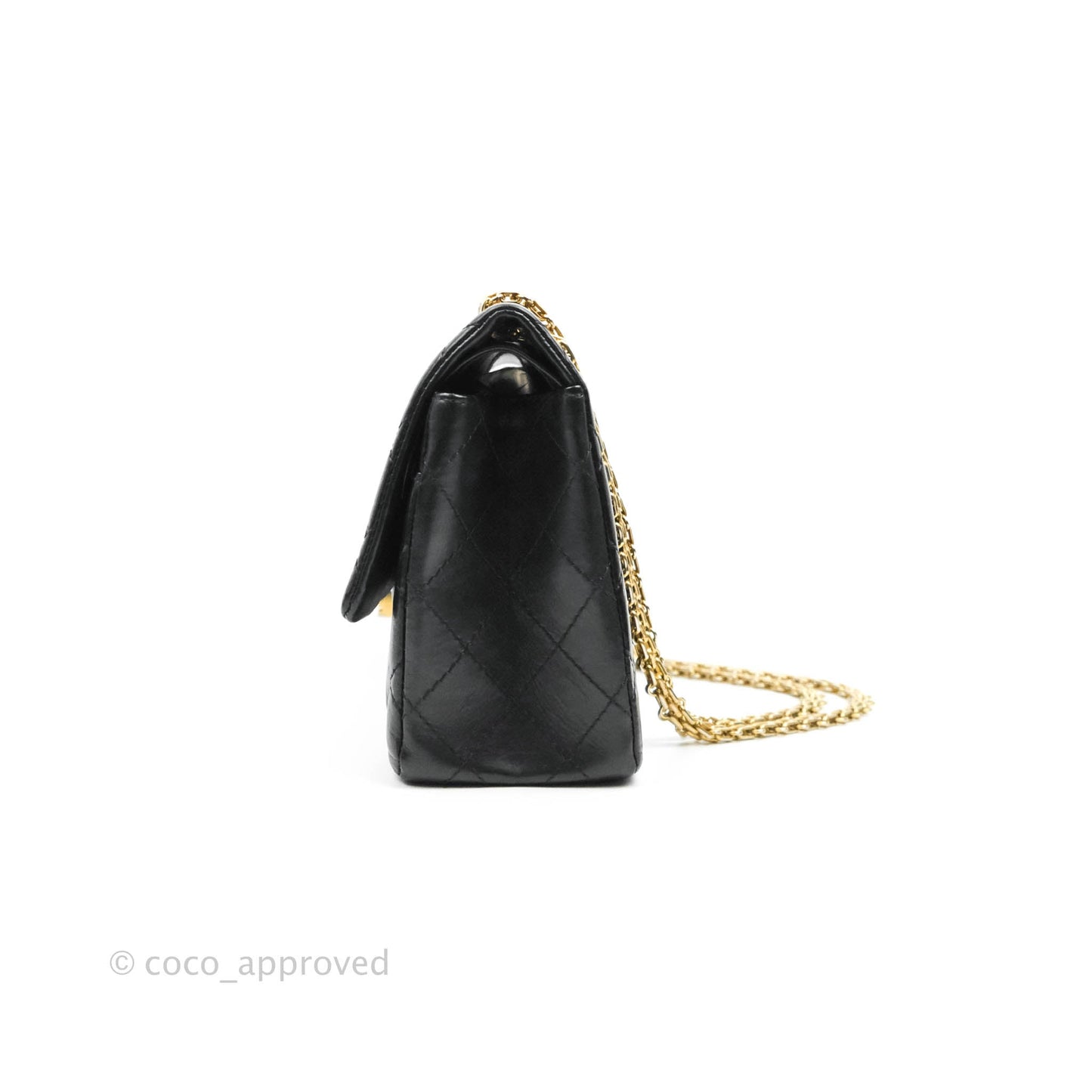 Chanel Reissue 226 Quilted Aged Calfskin Black Aged Gold Hardware