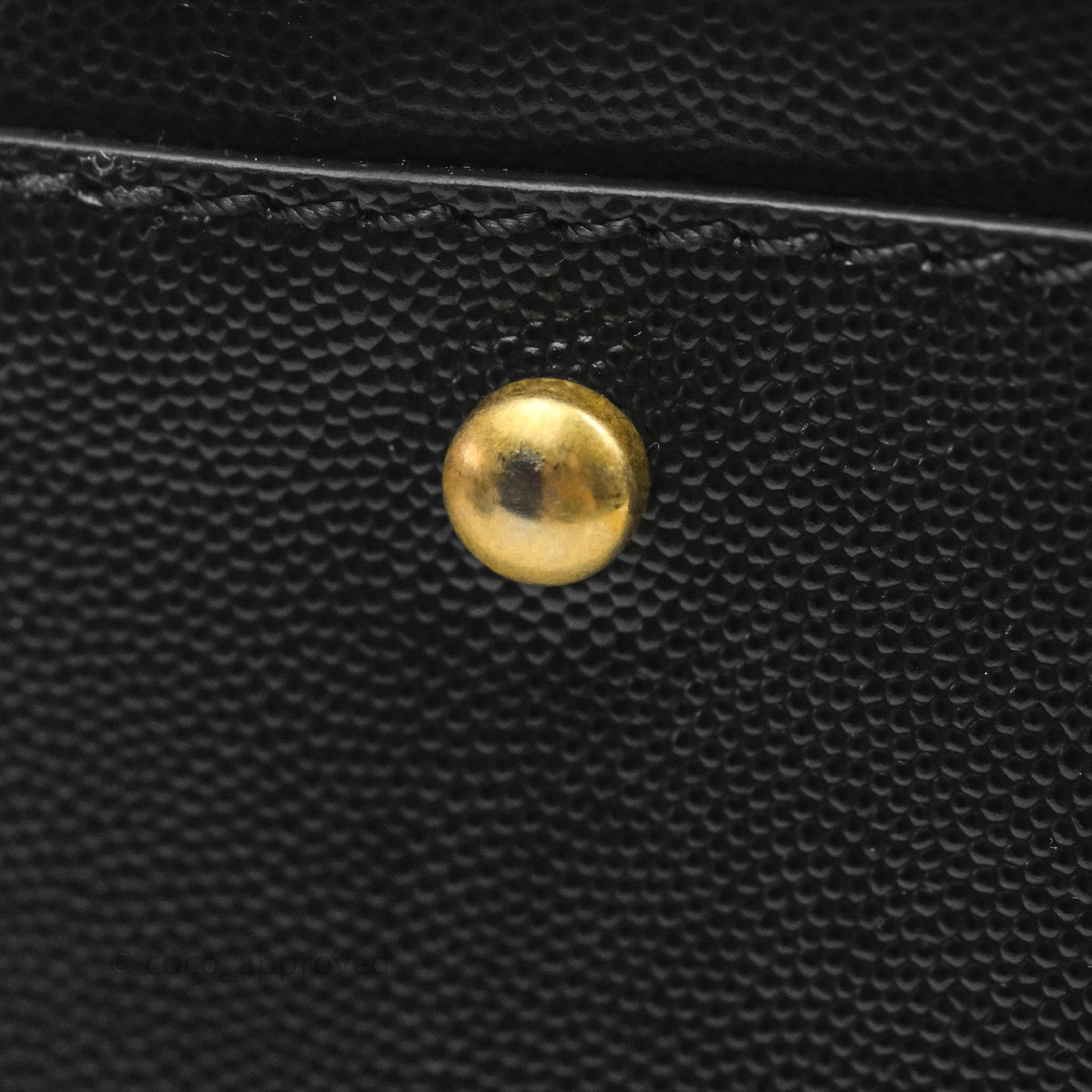 Chanel Small Studded Black Caviar Deauville Shopping Bag Aged Gold Hardware