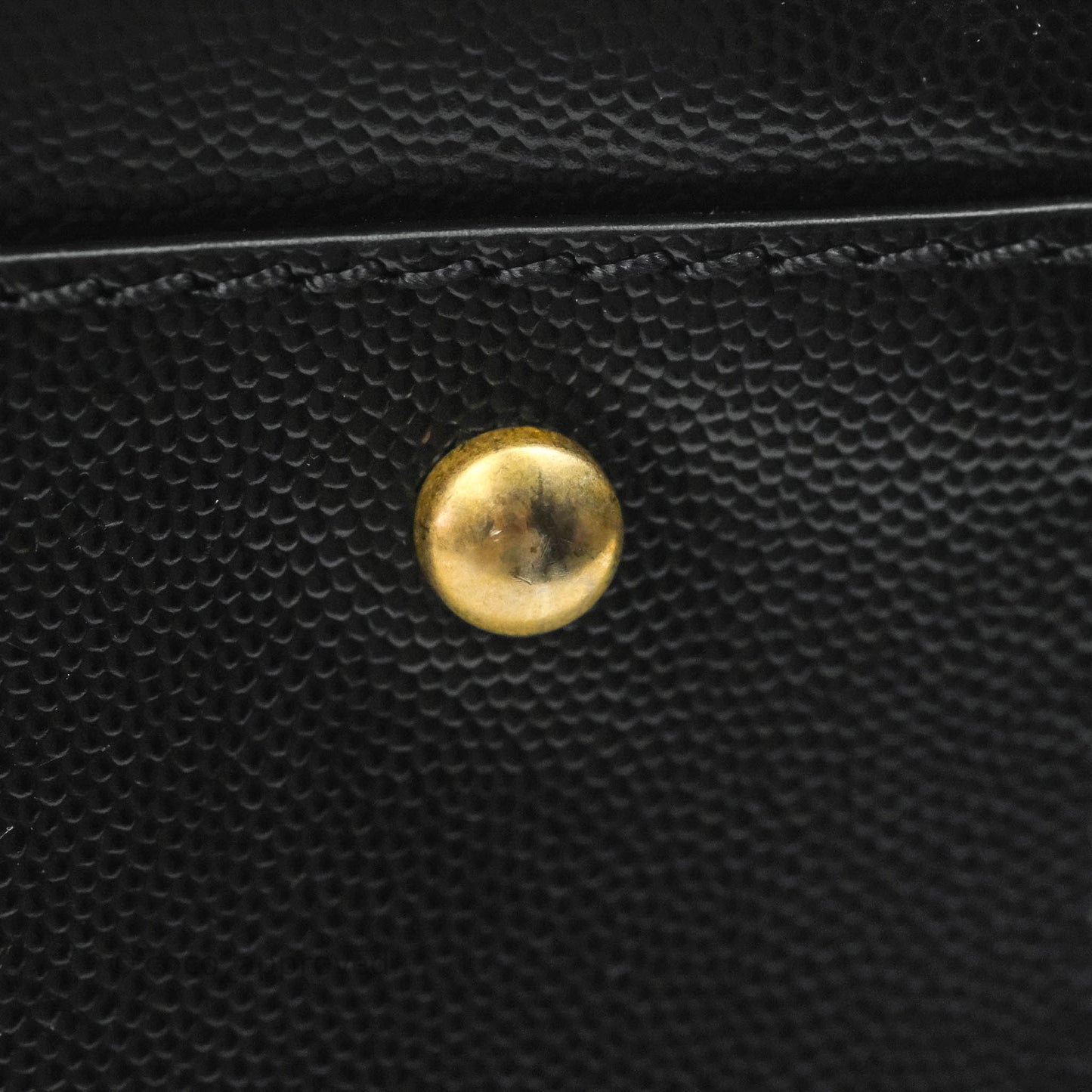 Chanel Small Studded Black Caviar Deauville Shopping Bag Aged Gold Hardware