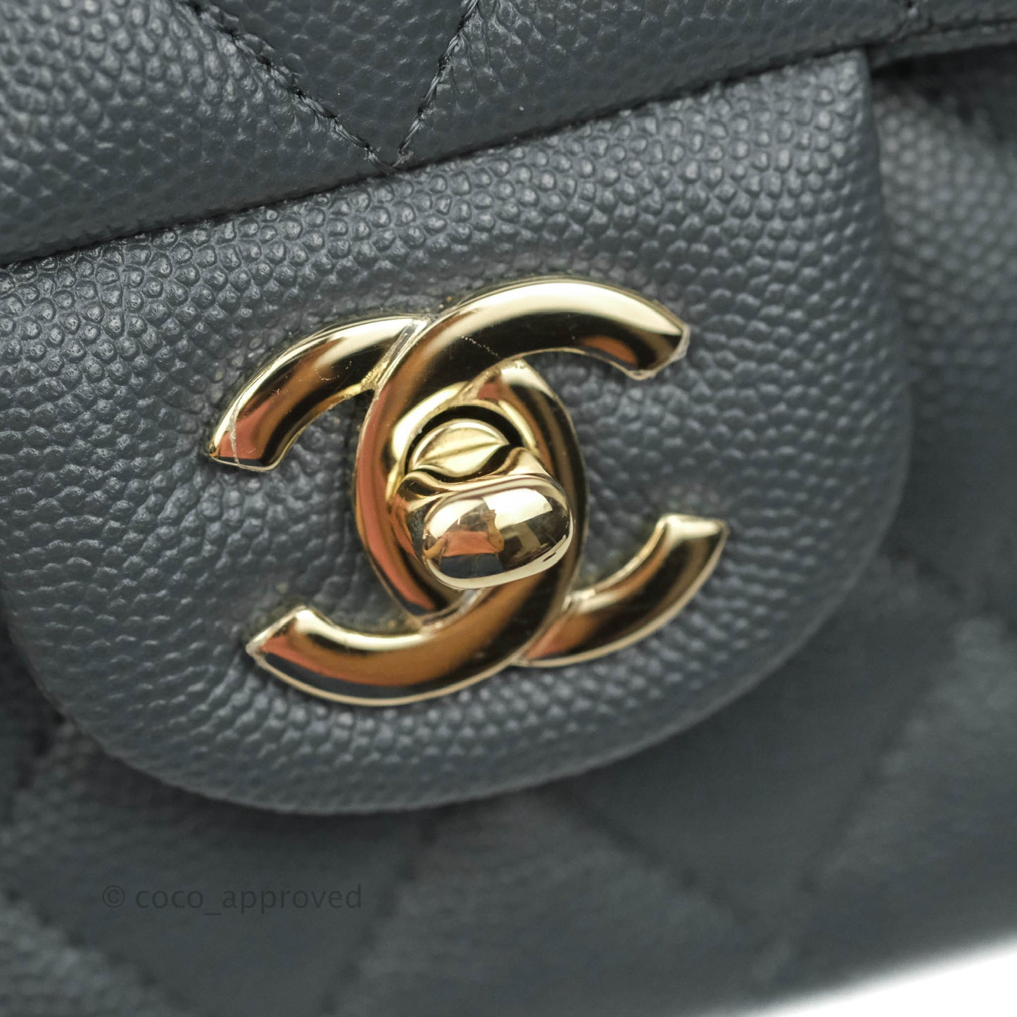 Chanel Classic M/L Medium Double Flap Grey Caviar Gold Hardware 18B (Private Sale Item)